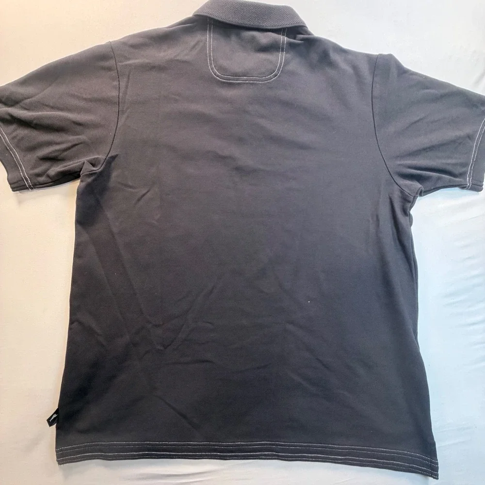 Tommy Bahama IslandZone Supima Polo Charcoal Blue Mens Medium Stretch Golf